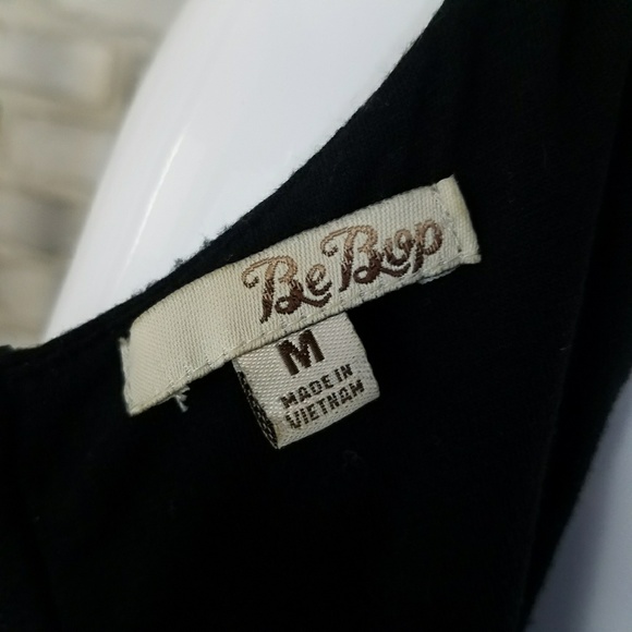 Bebop Womens Dress Size M Ivory Black Striped - Picture 8 of 8